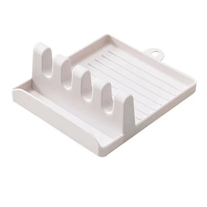 Kitchen Spoon Holders Fork Spatula Rack Shelf Organizer Plastic Chopsticks Holder Non-Slip Spoons Pad